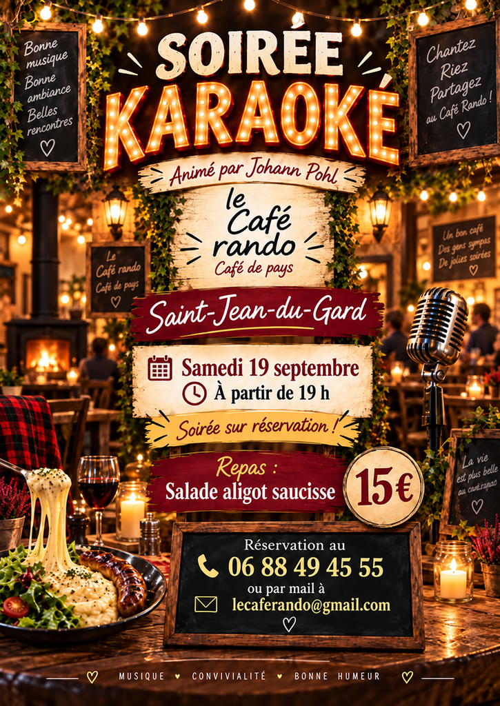 animation du café rando karaoké
